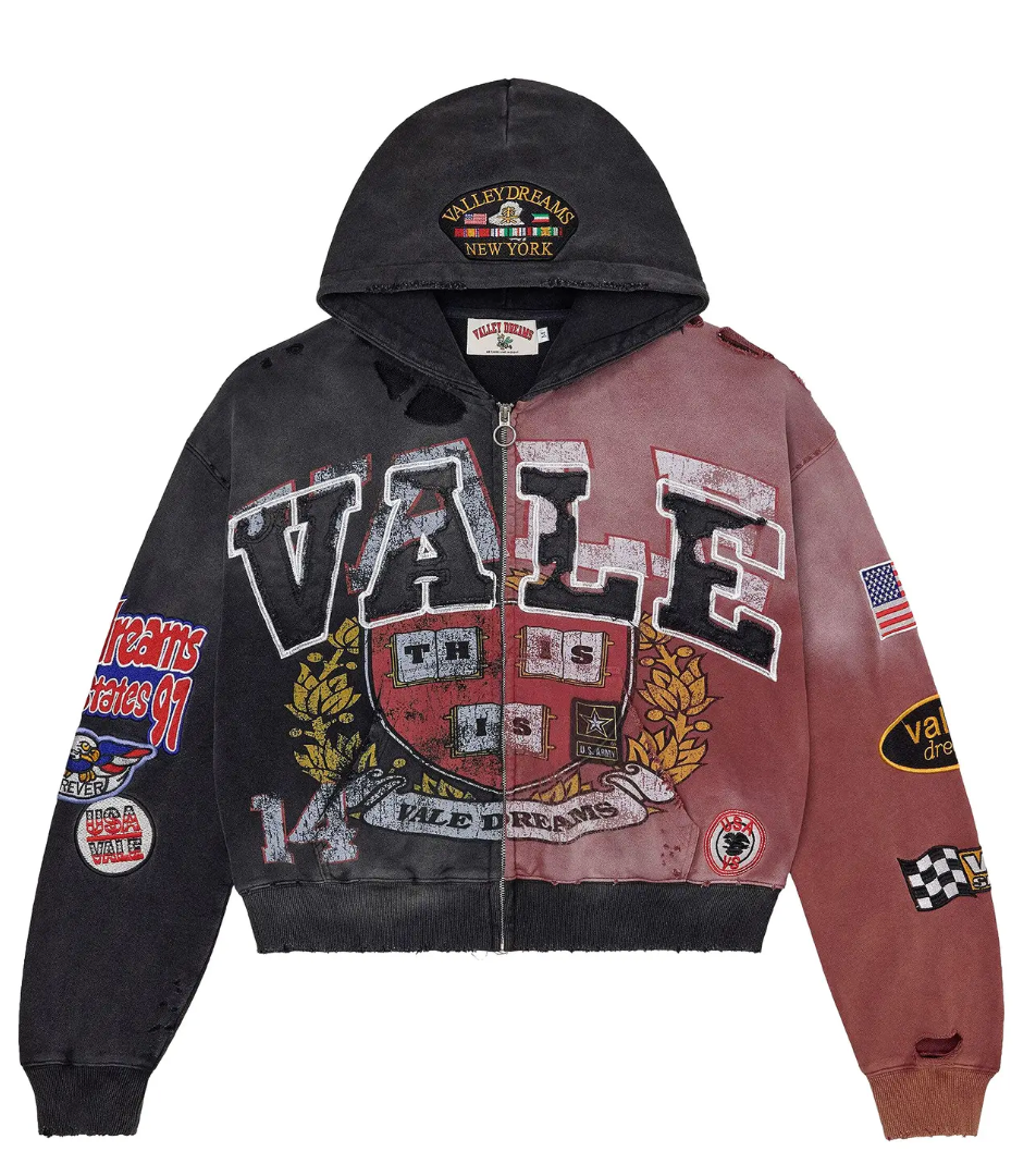 Vale Two Face Zip Up Hoodie