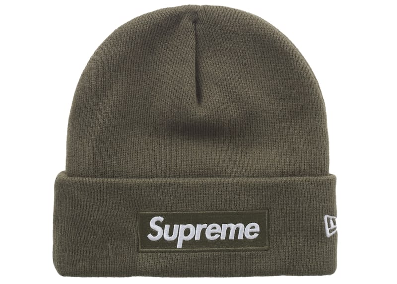 Supreme New Era Box Logo Beanie (FW25) Light Olive